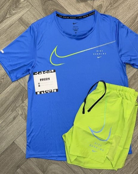 Nike Running  Blue/Green Set