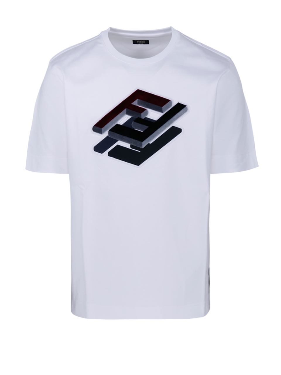 FENDI WHITE COTTON T-SHIRT