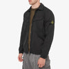 STONE ISLAND BRUSHED COTTON CANVAS ZIP OVERSHIRT