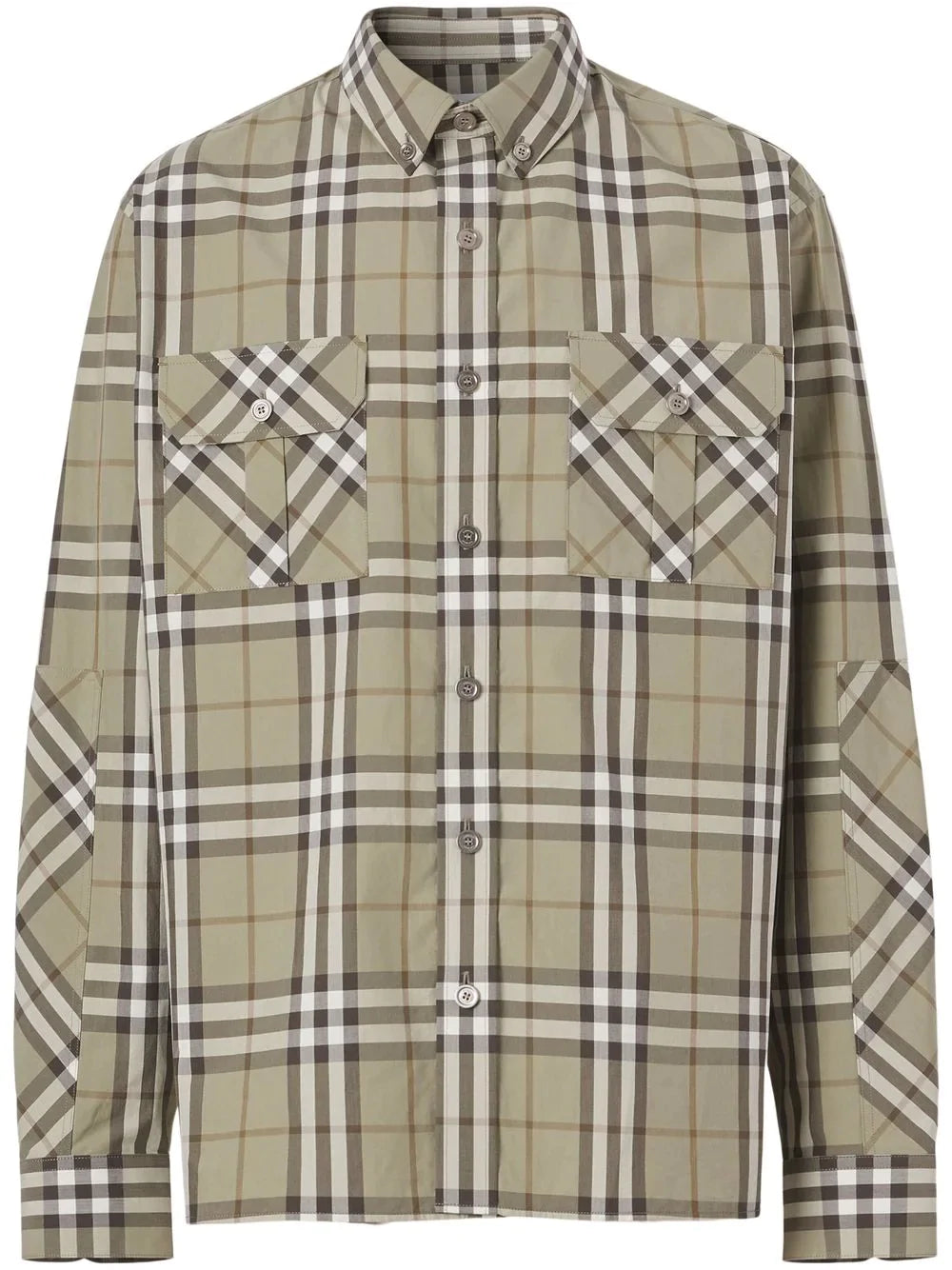 BURBERRY CHECK COTTON POPLIN SHIRT