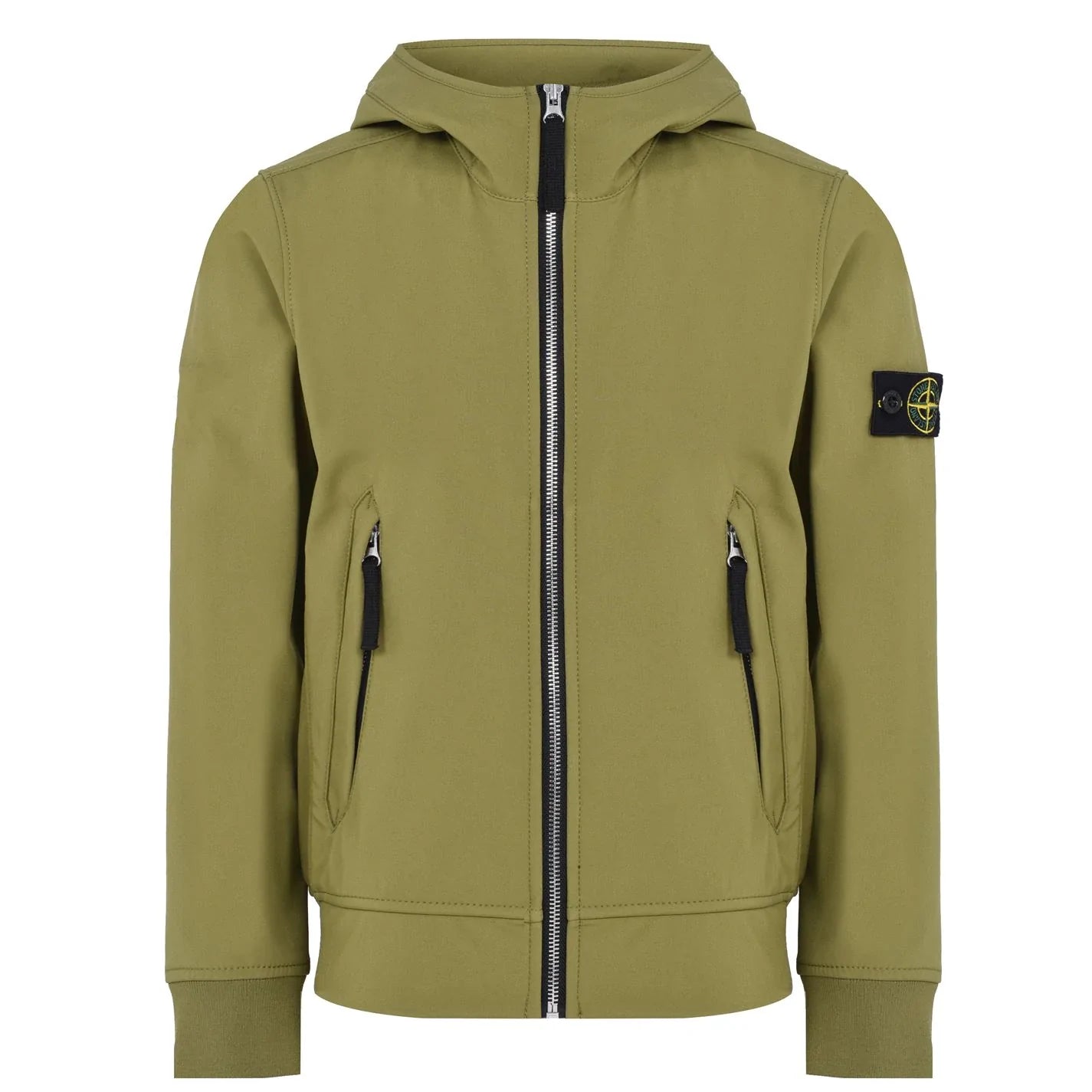 STONE ISLAND JUNIOR SOFT SHELL IN GREEN