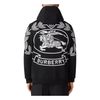 BURBERRY EKD BLEND HOODIE IN BLACK