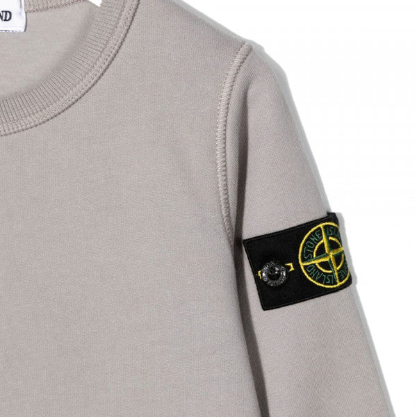 STONE ISLAND JUNIOR SWEATSHIRT IN DUST GREY