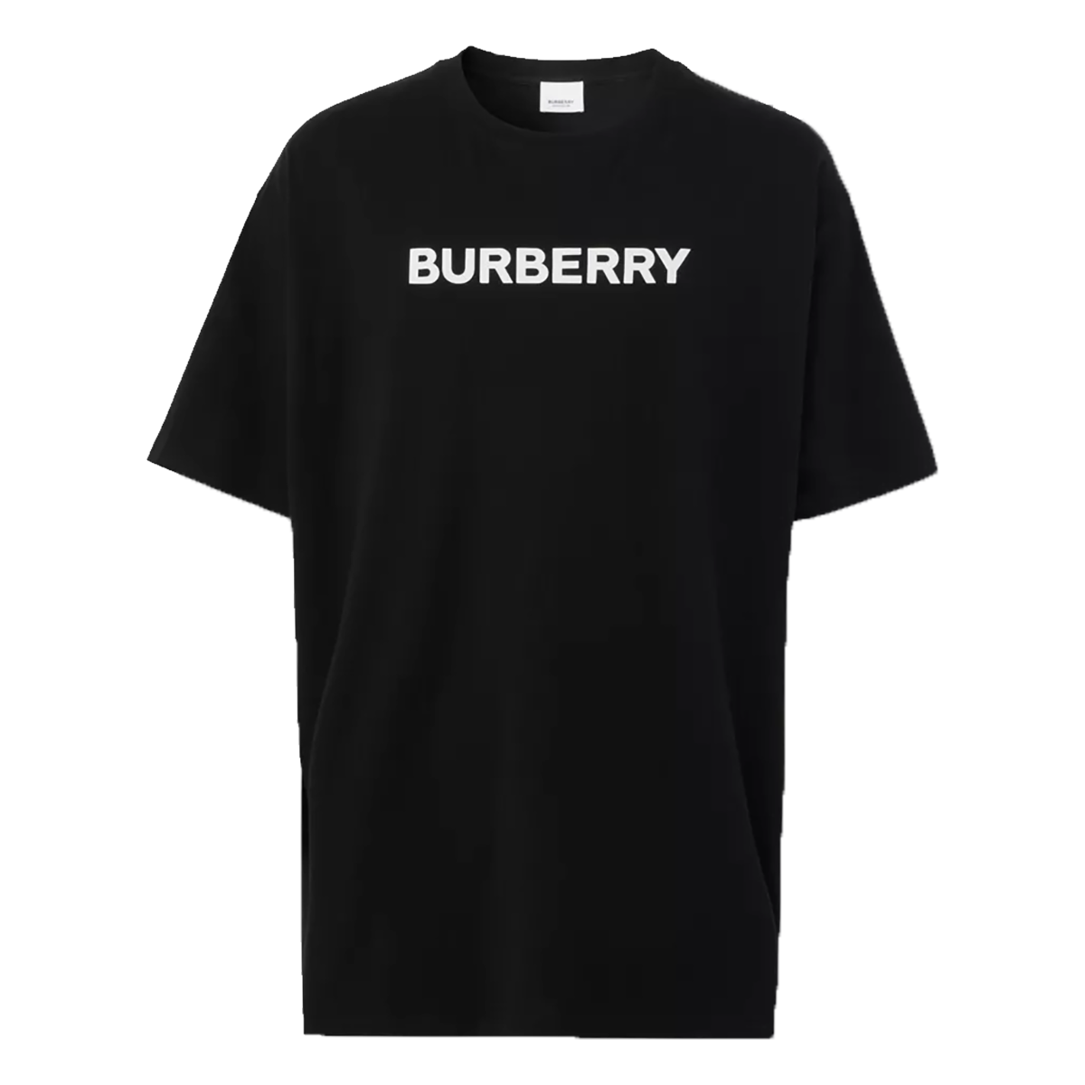 BURBERRY OVERSIZED ORGANIC COTTON T-SHIRT IN BLACK