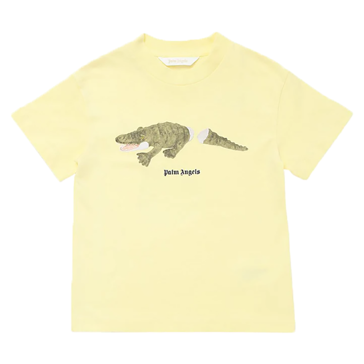 PALM ANGLES JUNIOR CROCODILE PRINT T-SHIRT IN YELLOW