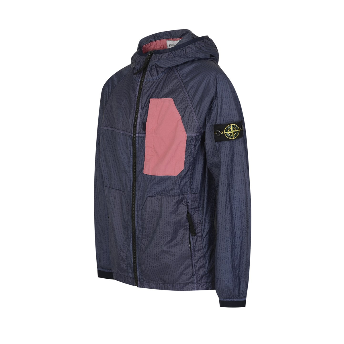 STONE ISLAND JUNIOR RIPSTOP NYLON CANVAS JACKET IN NAVY
