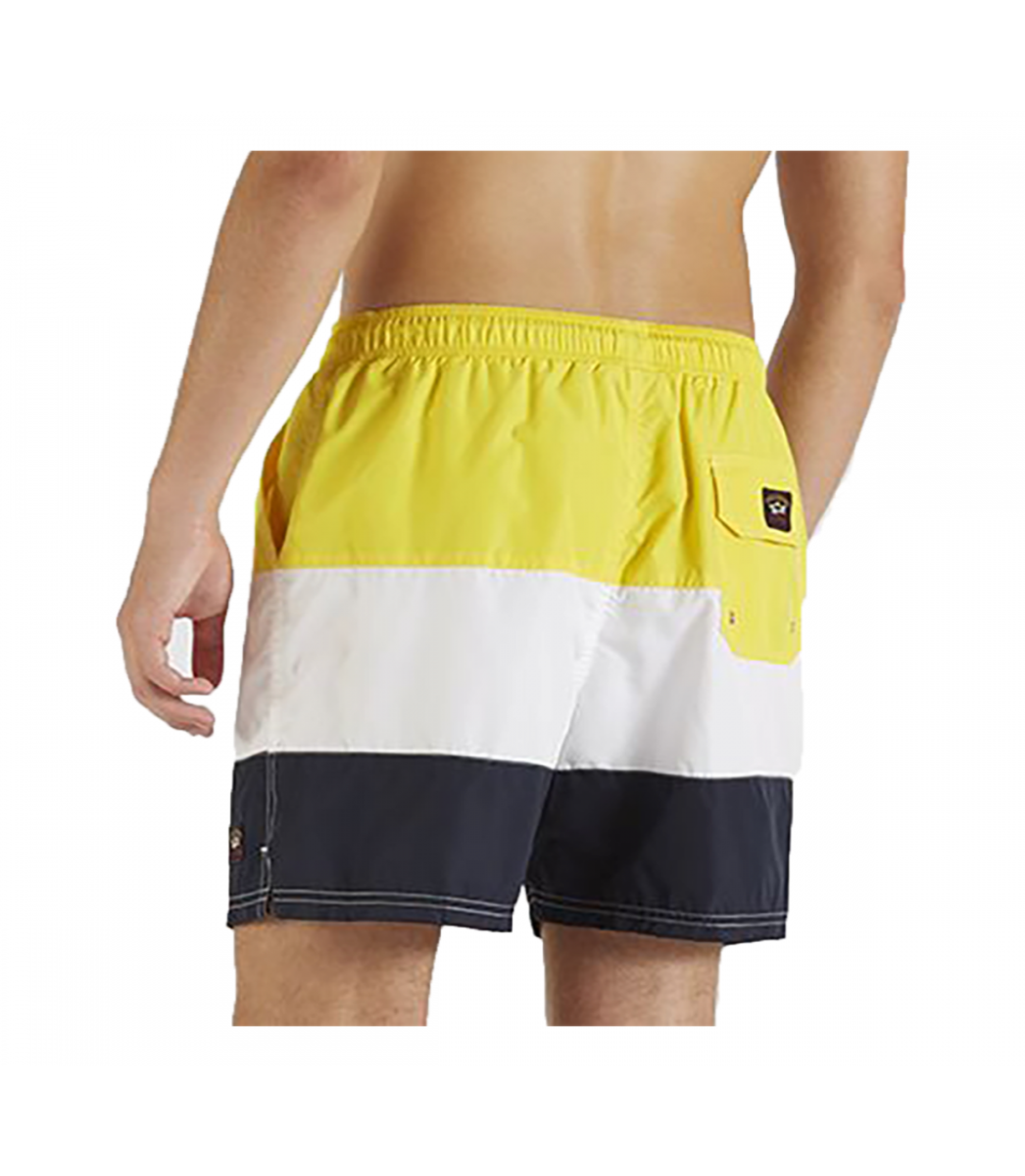 PAUL & SHARK - STRIPED POLYESTER SWIM SHORTS