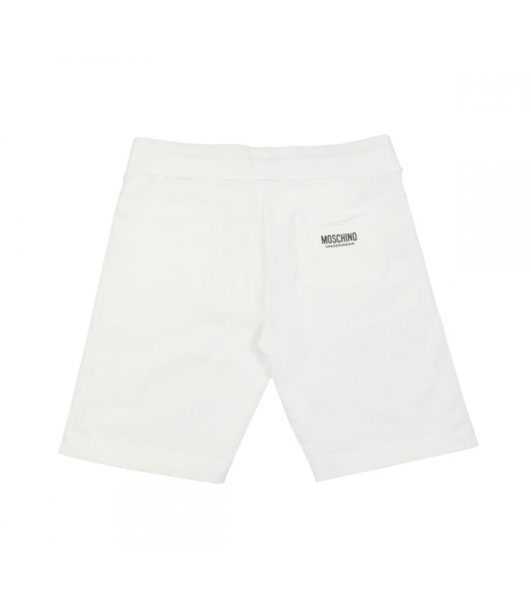 MOSCHINO SIDE TAPE SHORTS IN WHITE