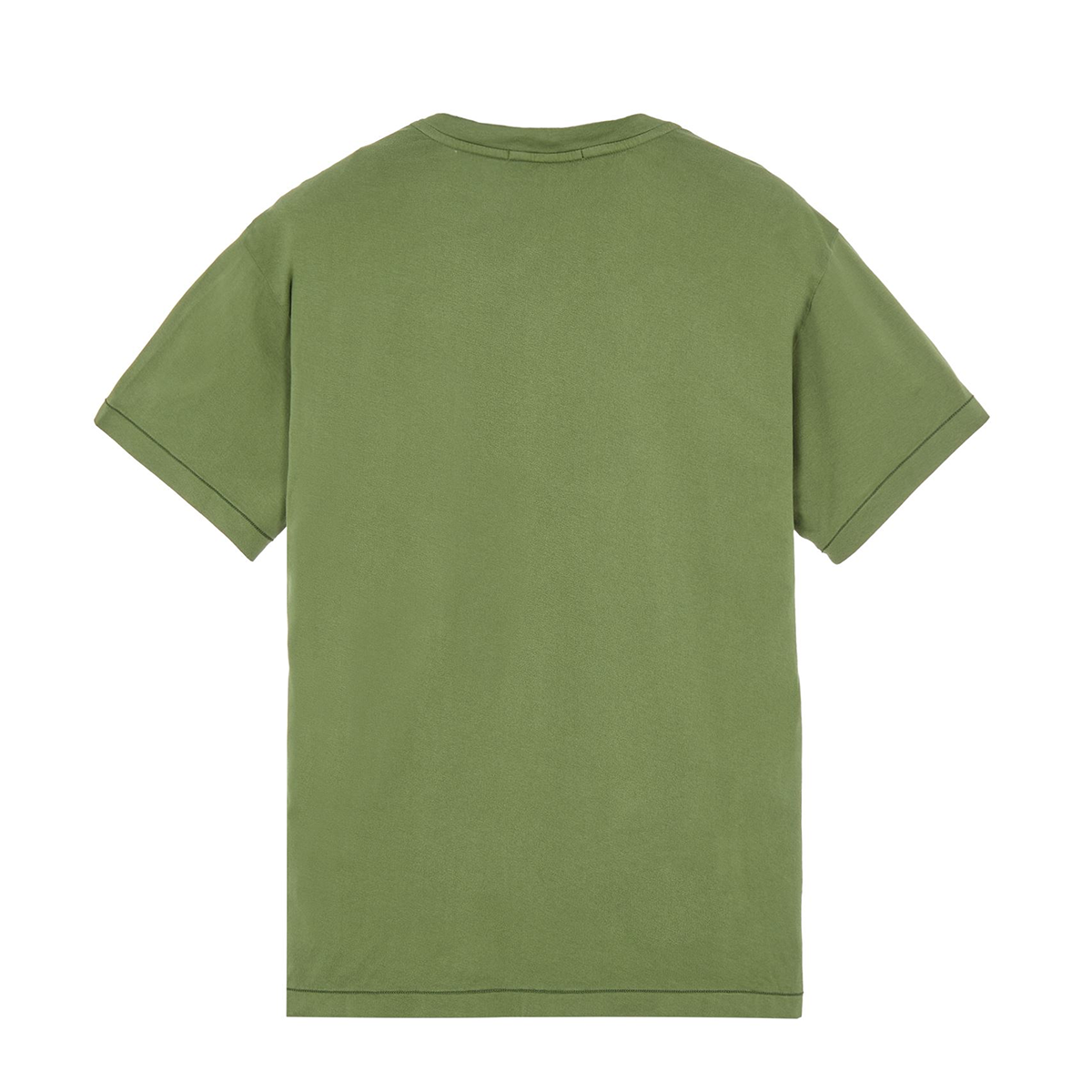 STONE ISLAND LOGO PATCH T-SHIRT IN OLIVE GREEN