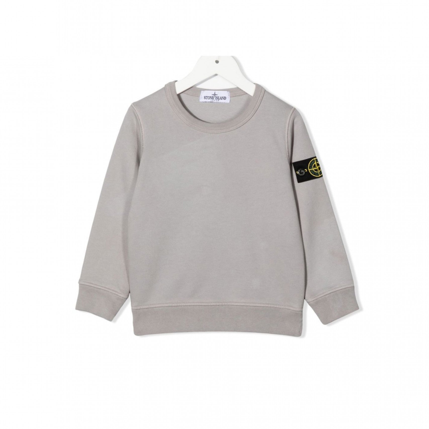 STONE ISLAND JUNIOR SWEATSHIRT IN DUST GREY