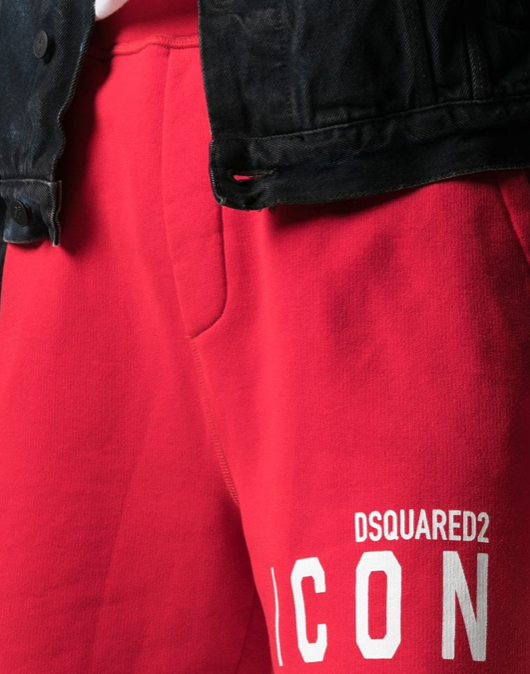 DSQUARED2 ICON LOUNGE SHORTS RED