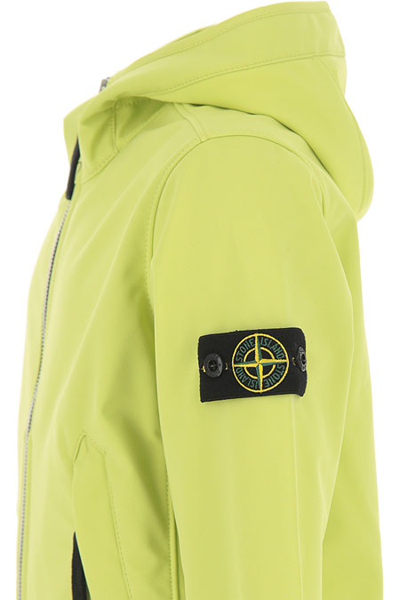 STONE ISLAND JUNIOR SOFT SHELL JACKET IN YELLOW