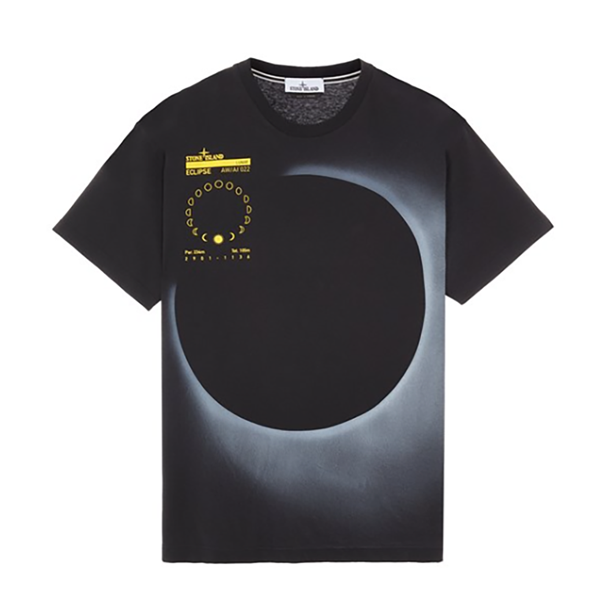 STONE ISLAND LUNAR ECLIPSE THREE T-SHIRT IN BLACK