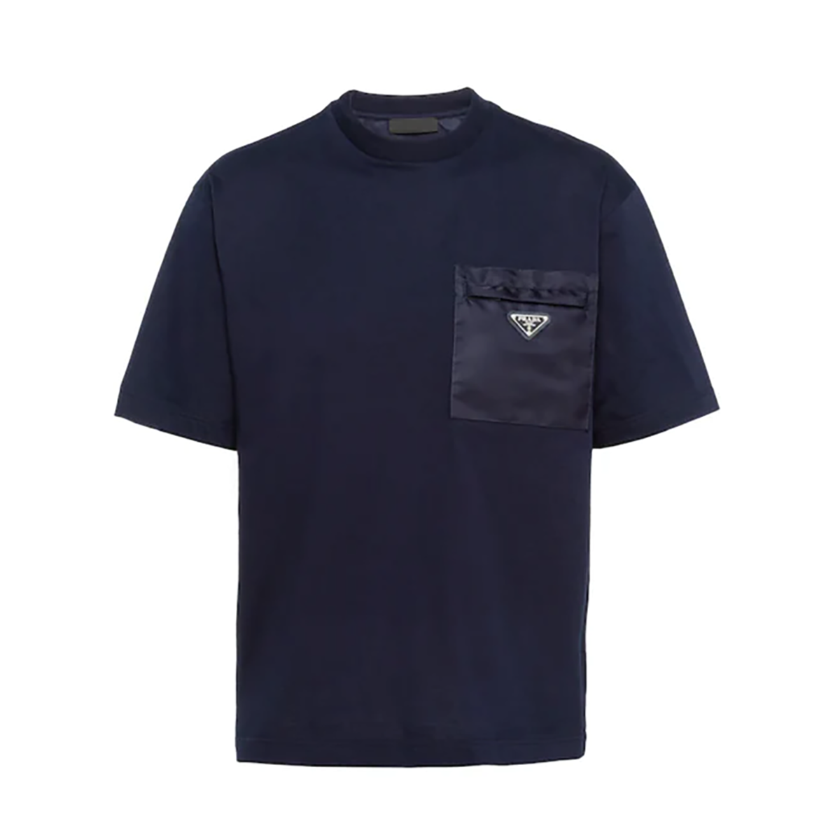 PRADA RE-NYLON T-SHIRT IN NAVY BLUE