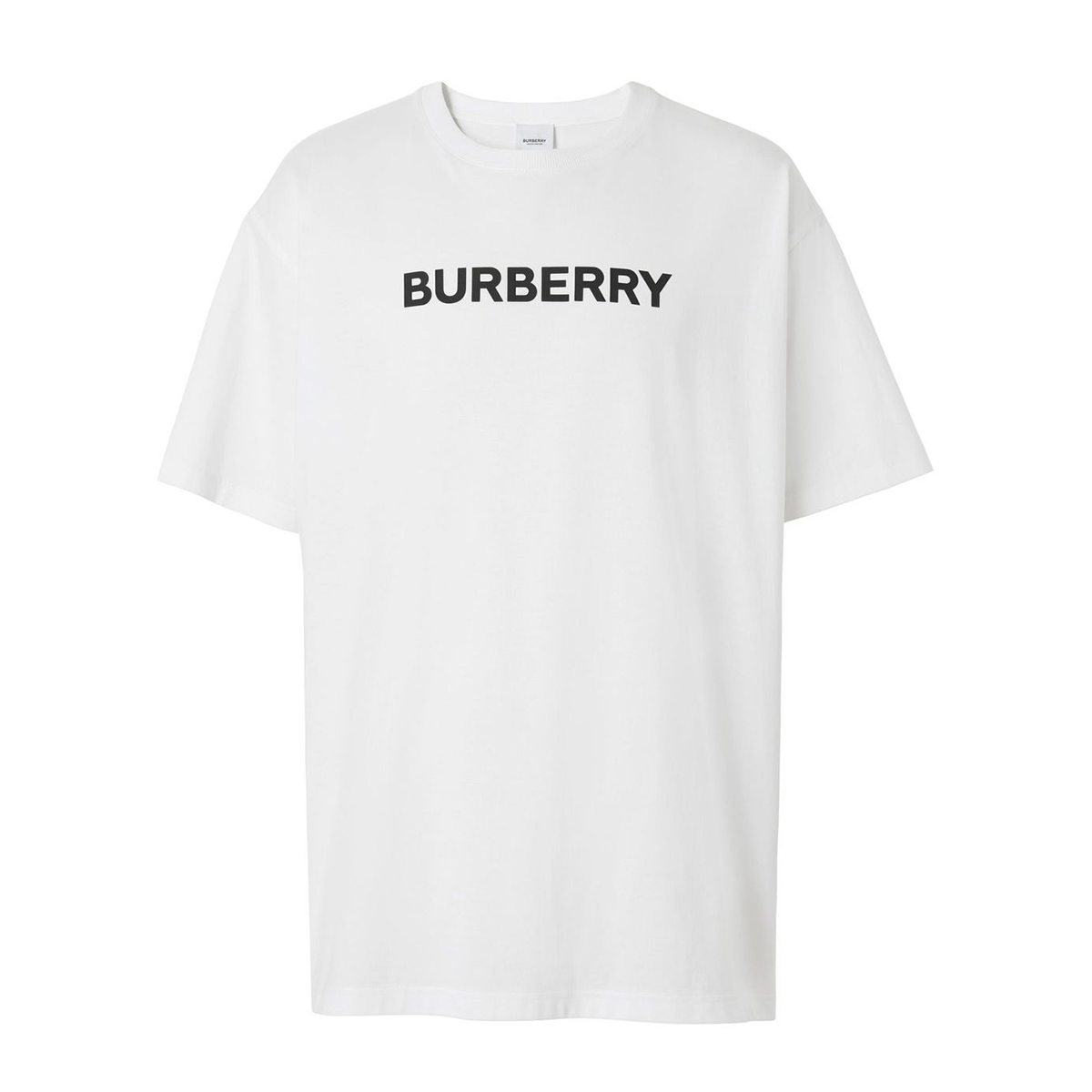 BURBERRY OVERSIZED ORGANIC COTTON T-SHIRT IN WHITE