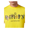 PHILIPP PLEIN ROUND NECK SS TATTOO T-SHIRT IN YELLOW